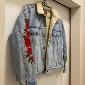 Levis Ex Boyfriend Embroidered Trucker Jacket